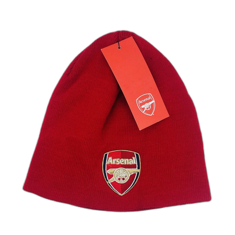 Arsenal FC Soccer Football Red Beanie Logo Winter Hat Knit